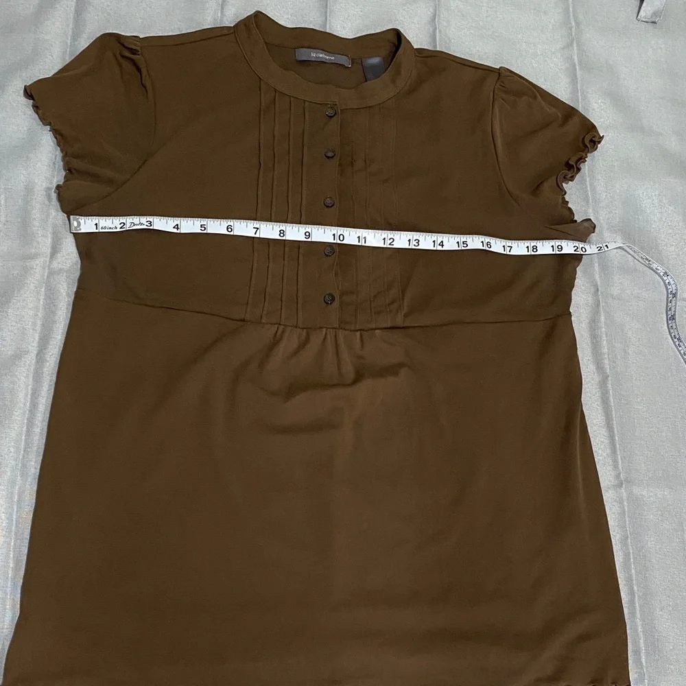 Liz Claiborne Chocolate Button-Up Blouse